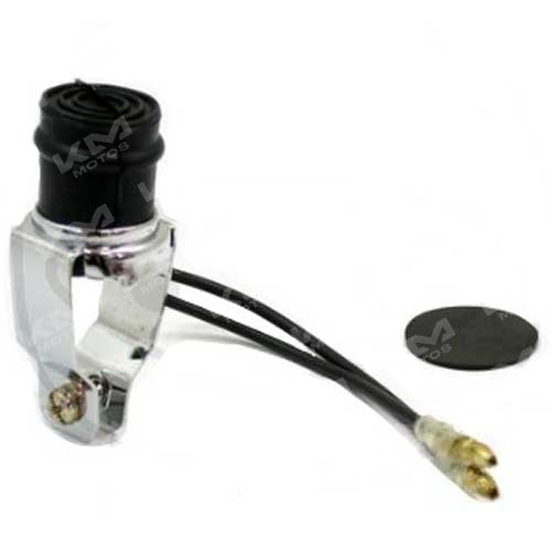 Interruptor de abrazadera Universal, accesorio eléctrico con botón y conexiones metálicas para control de circuitos.