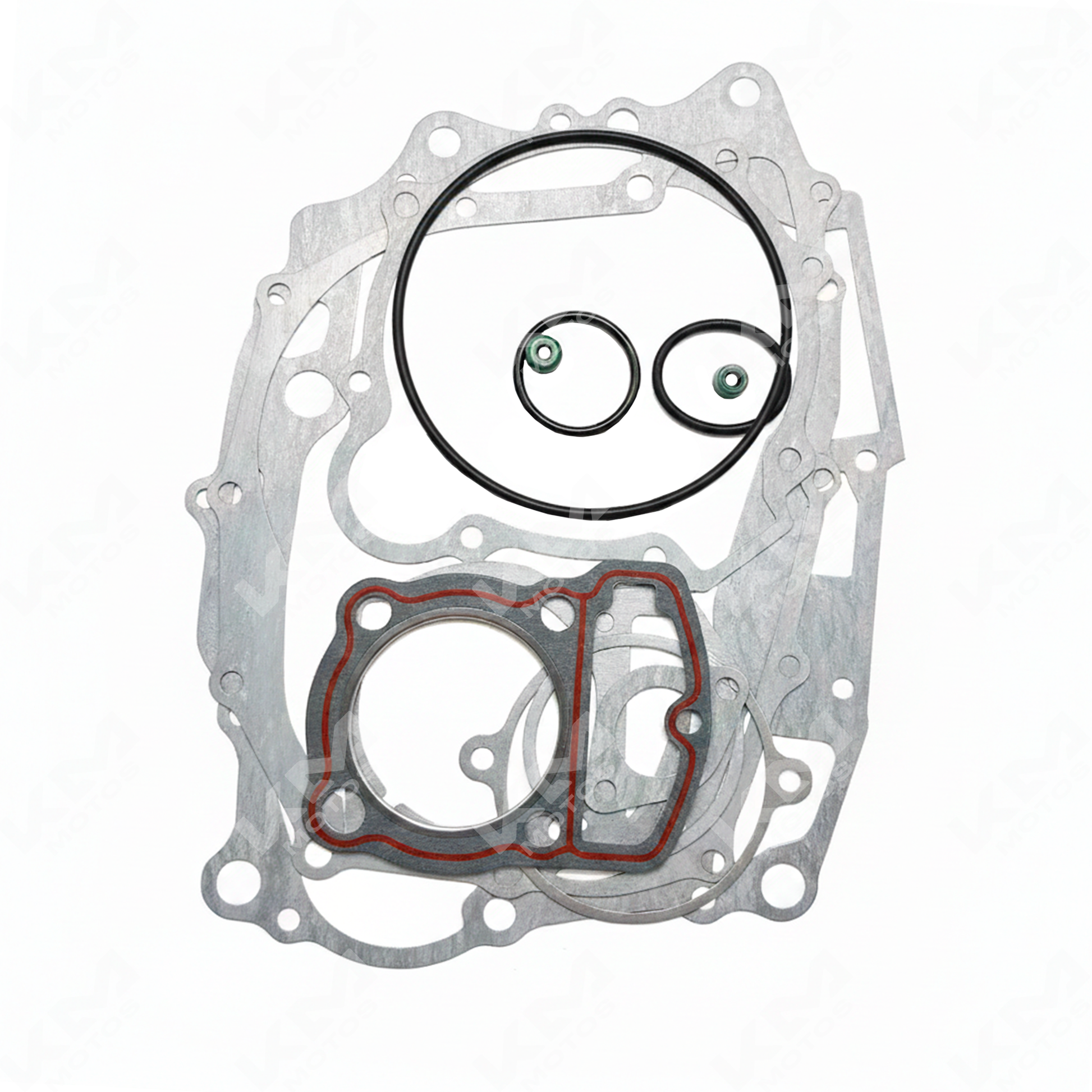 Kit de empaques de motor universal para XL200, BYQ200 y Shineray, incluye juntas y sellos para reparación de motores.