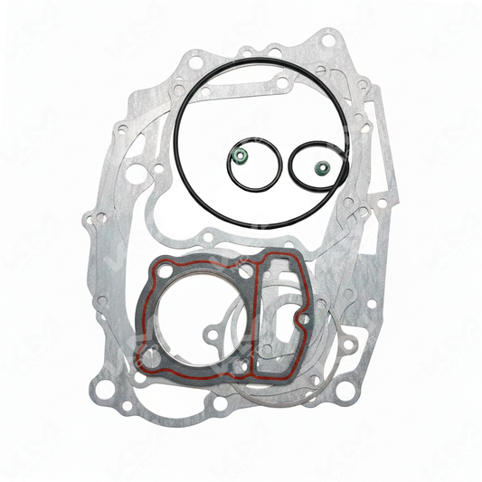 Kit de empaques de motor universal para XL200, BYQ200 y Shineray, incluye juntas y sellos para reparación de motores.