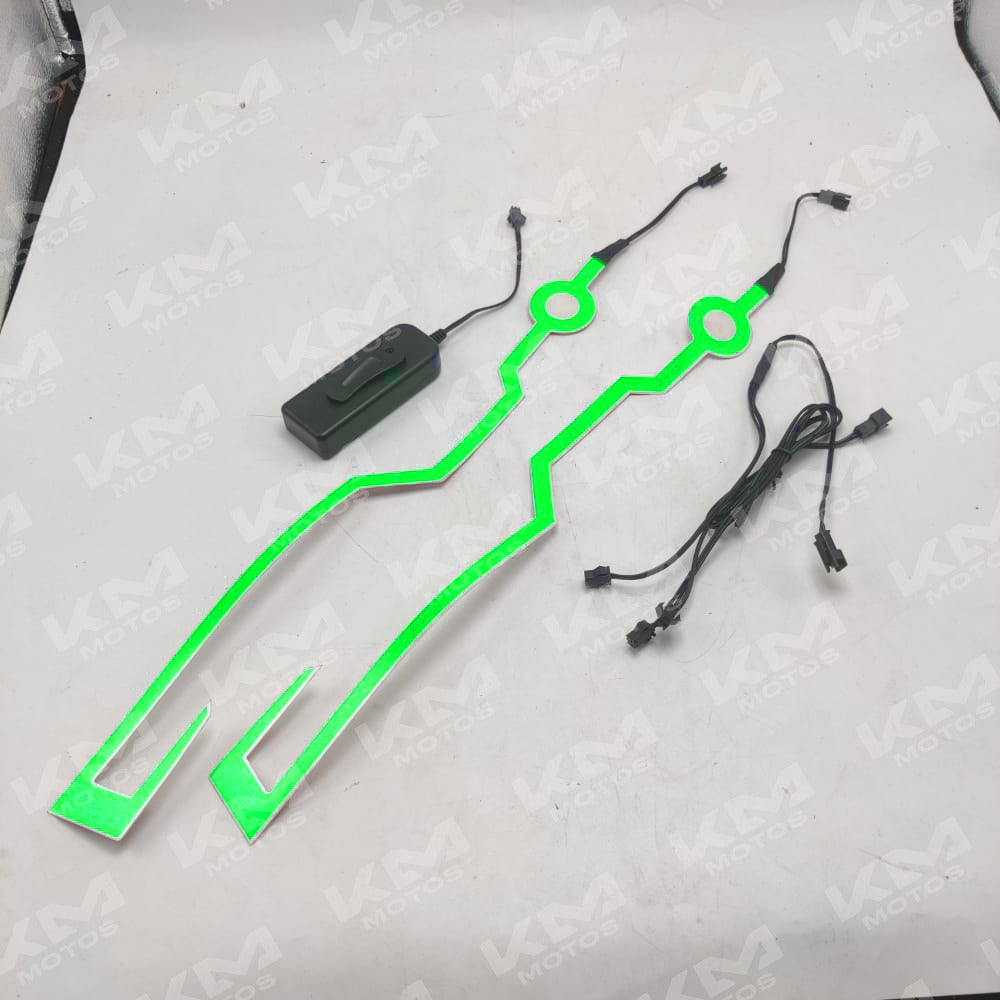 Luz LED para Casco + Flash Verde