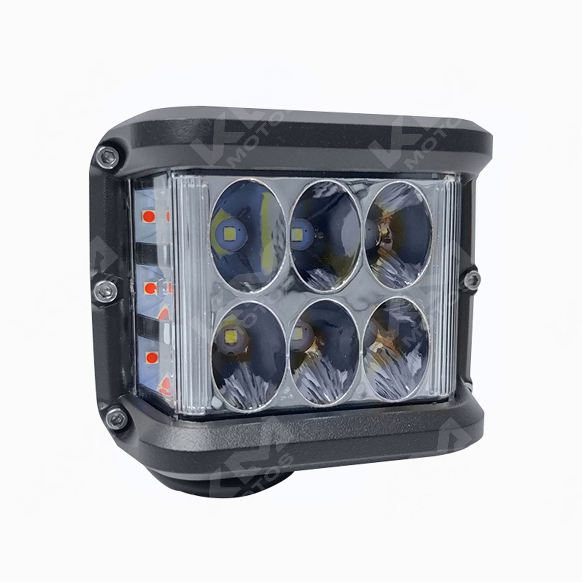 Luz LED de barra de 8 pines en dos colores, luces LED de alta calidad para motocicletas KM Motos.