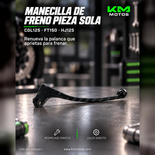 MANECILLA DE FRENO CGL125/FT150/HJ125 SOLA — KM-EM0024-1 | KM Motos
