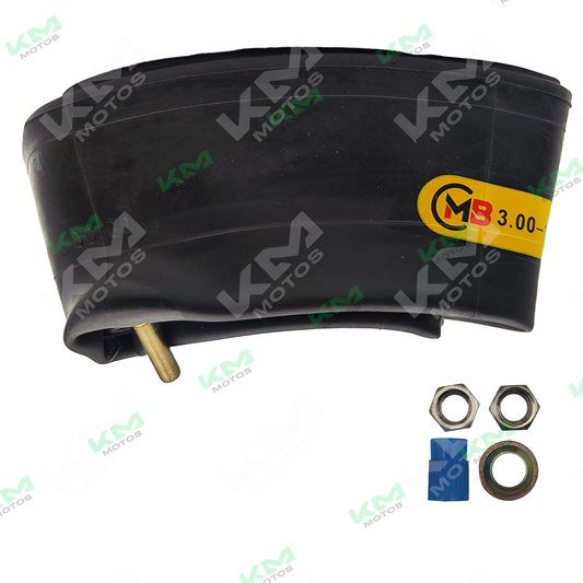 Rueda de neumático 3.00-17 GUZACK/OPIN de la marca KM Motos, vista lateral con banda de rodadura visible.