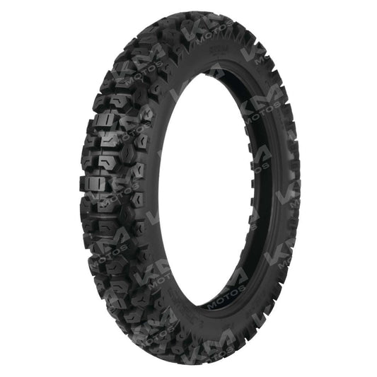 Neumático Guzack 4.60-17 de la marca Universal, vista lateral mostrando el perfil y el dibujo de la banda de rodadura.