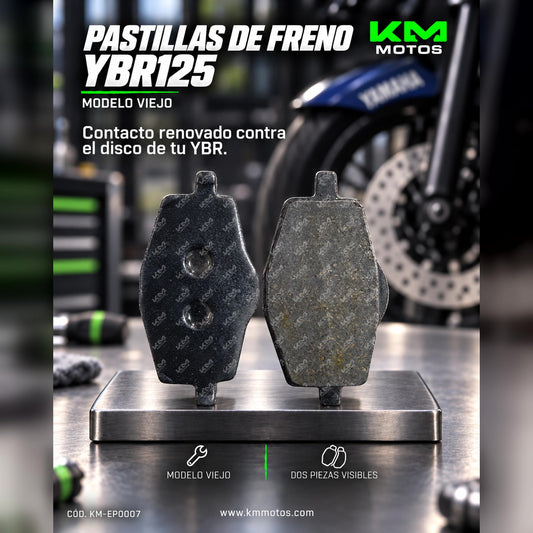 PASTILLA DE FRENO YBR125 (MODELO VIEJO) — KM-EP0007 | KM Motos