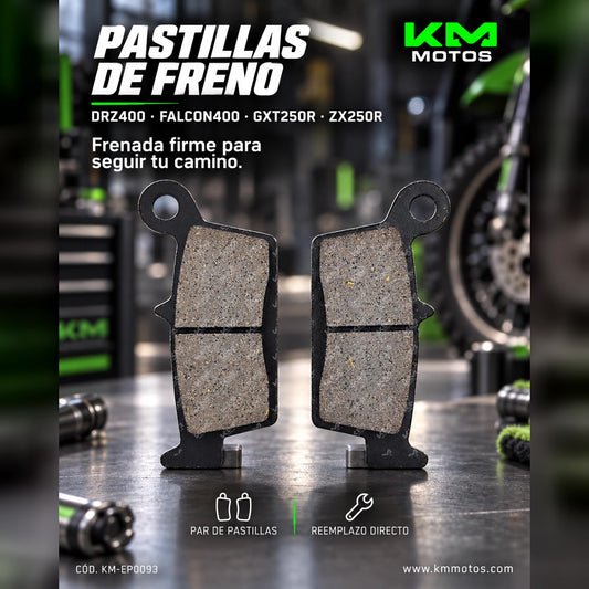 PASTILLA DE FRENO DRZ400/FALCON400/GXT250R/ZX250R — KM-EP0093 | KM Motos