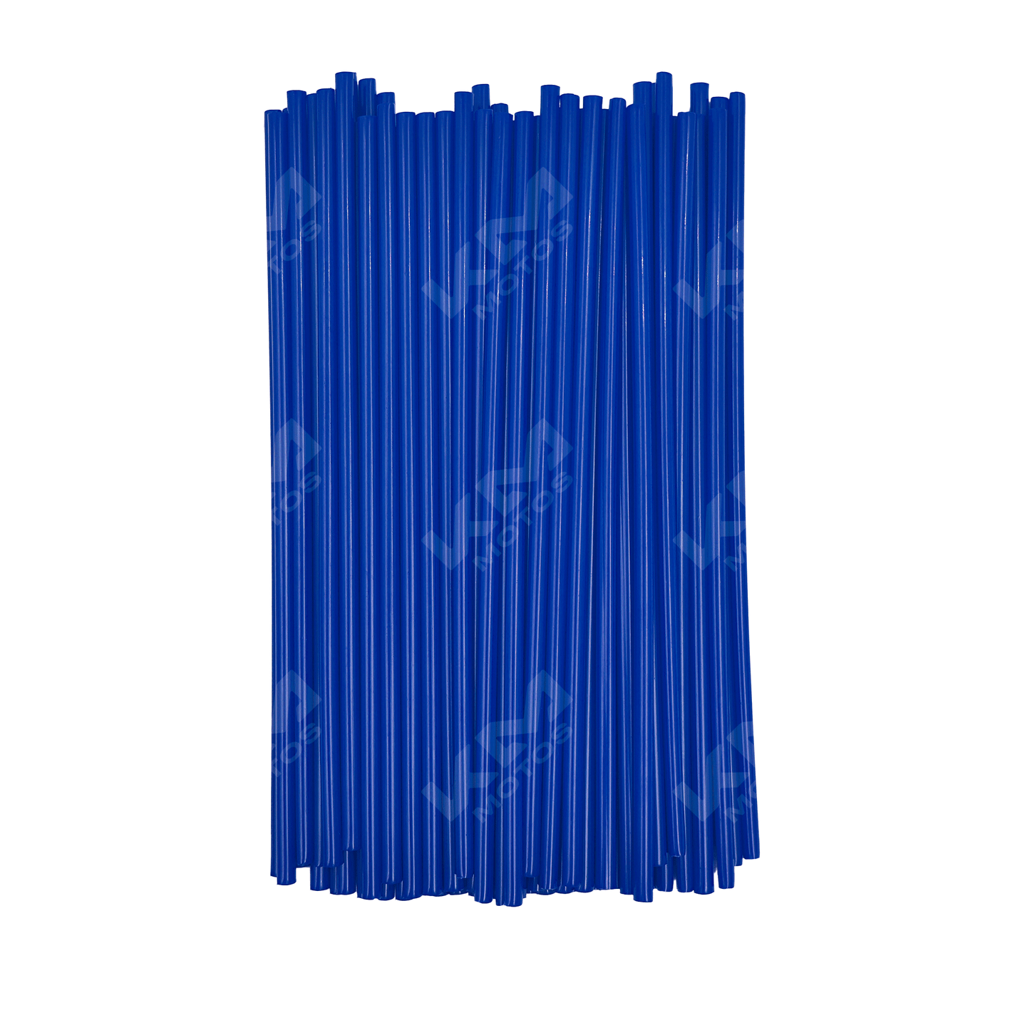 Pajillas para rayos azul de la marca KM Motos, diseño resistente y color vibrante para motocicletas.