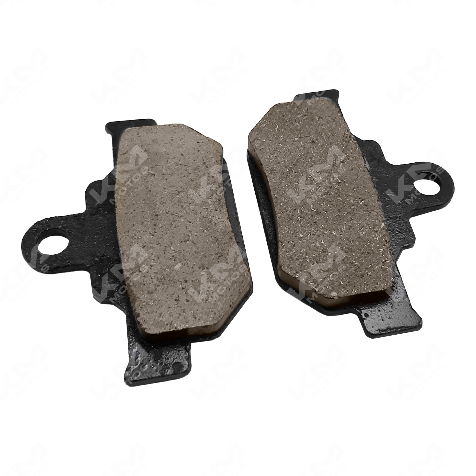 Pastillas de freno KM Motos pandillera o bronco, paquete de pastillas de freno para motocicleta, imagen de producto.