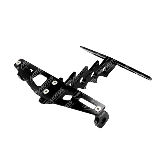 PORTA PLACA RACING SPORT ALUMINIO NEGRO