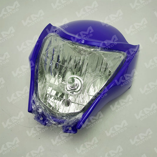 Carena completa KMF200/ZX150L con Silvin Azul, protección para motocicleta de la marca Kmf, en color azul.
