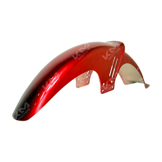 Guardafangos rojo para HJ125-2D y FT150, resistente y de alta calidad, mostrado en imagen con acabado duradero.
