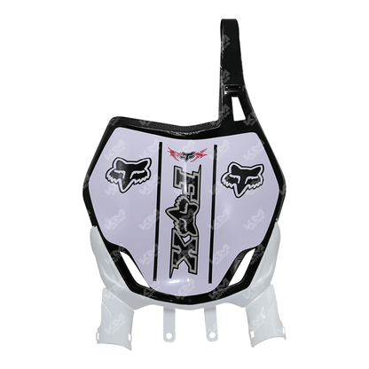 PORTA NUMERO + STIKERS NEGRO