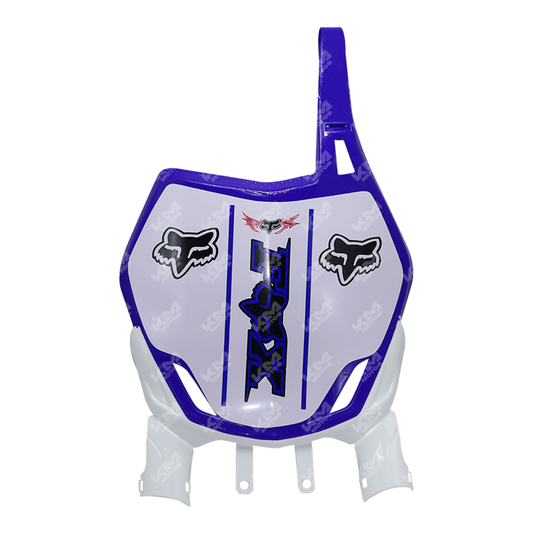 PORTA NUMERO + STIKERS AZUL