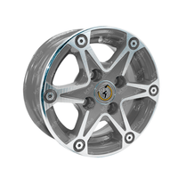 RIN DE LUJO MOTOTAXI 6 ASPAS GRIS/CROMO