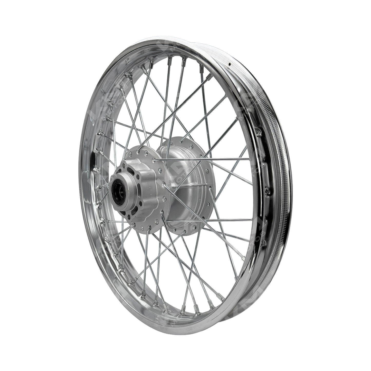 Rin trasero armado KM Motos GXT/KMF, diseñado para motocicletas, con acabado en metal y detalles resistentes visible en la imagen.
