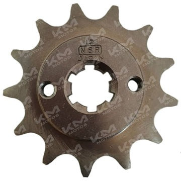 Piñón Sproket 14T para cadena 520H, compatible con DM150 y XL200, muestra los dientes y estructura metálica