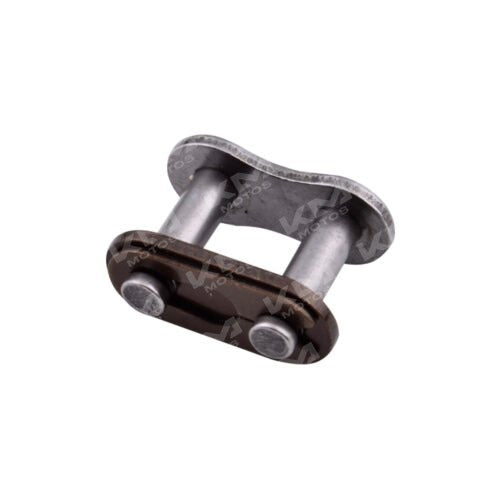 Seguro de cadena 428H para motos, muestra la pieza de protección y la cadena en primer plano.