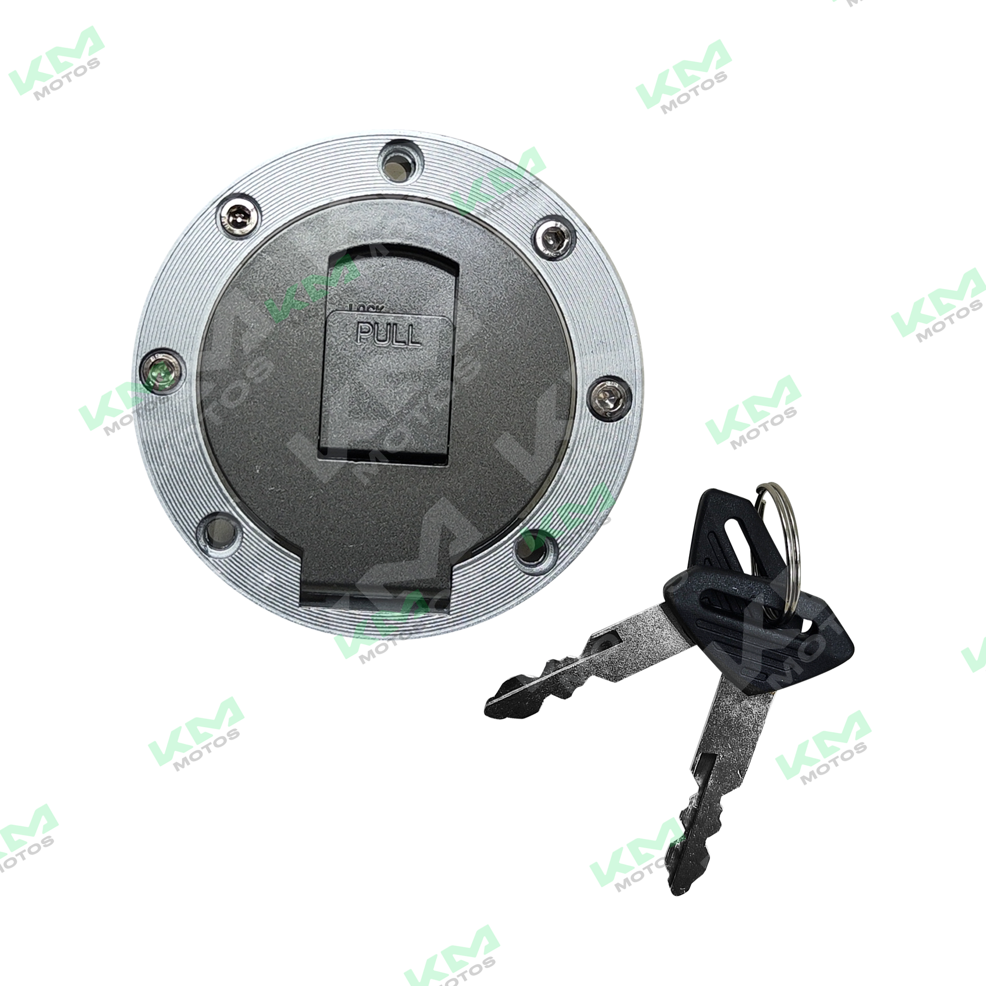 Tapón de tanque Suzuki EN125/Discover, accesorio de repuesto para motocicleta, visible en la imagen.
