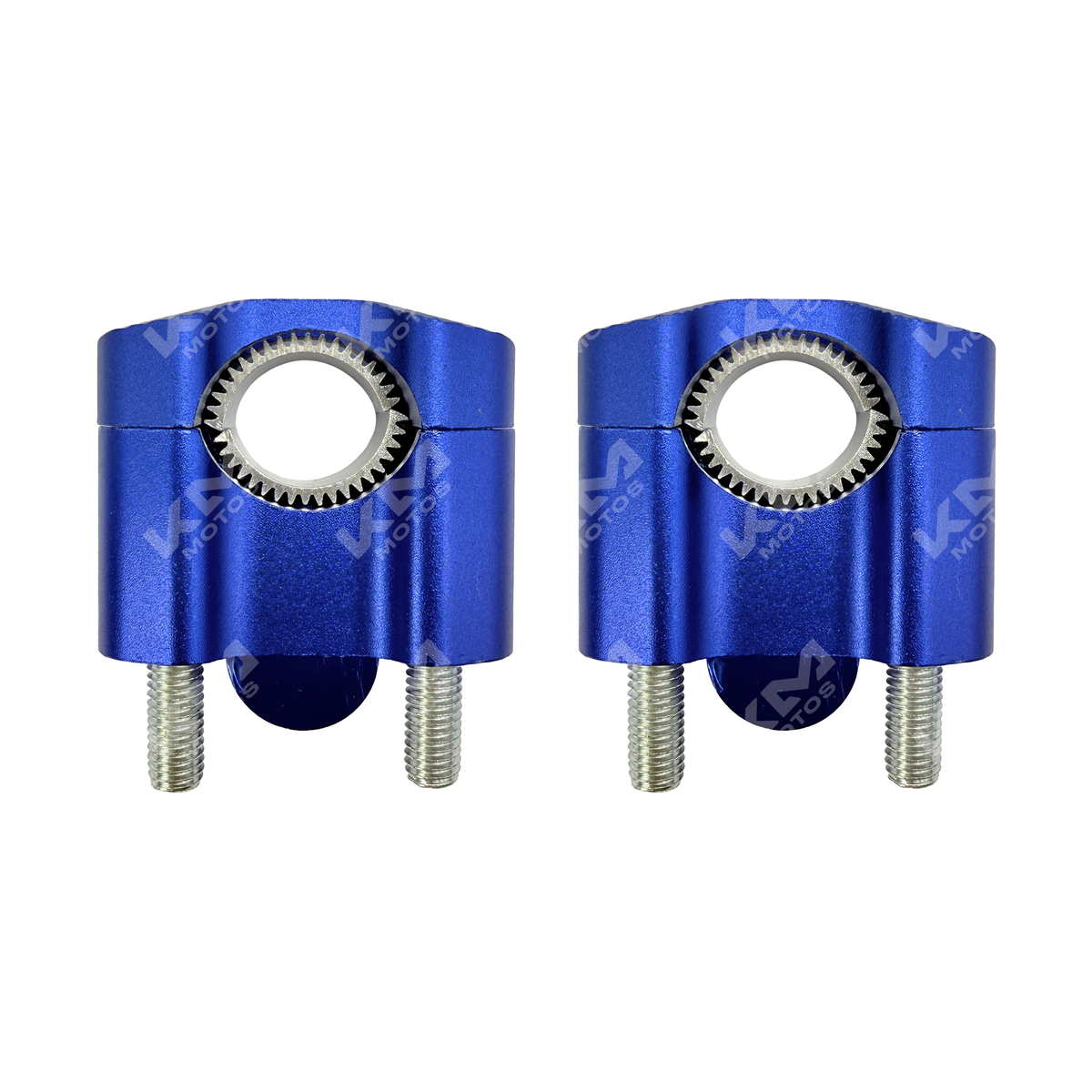 Anclas para timón de lujo en color azul de la marca KM Motos, accesorios para barcos y embarcaciones.