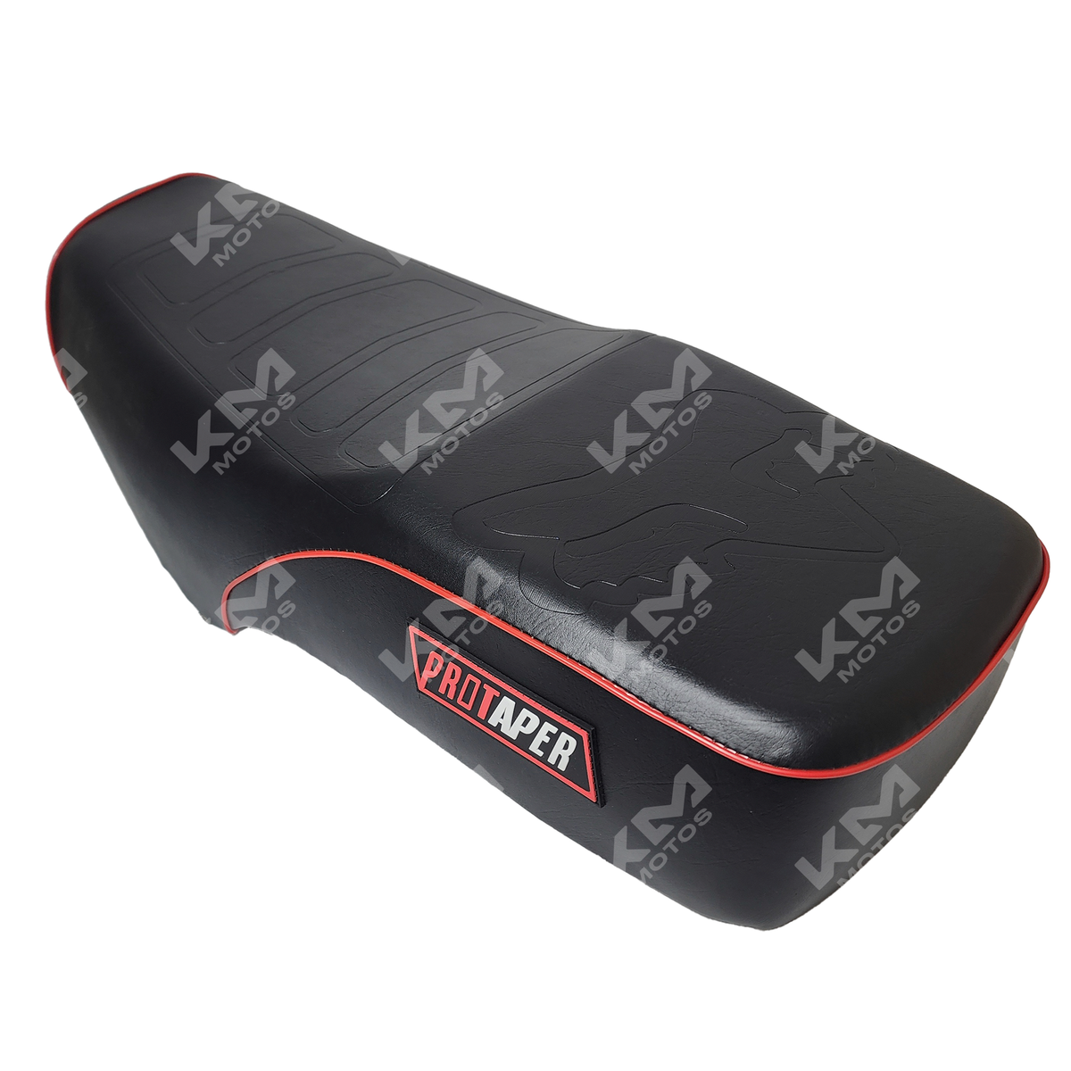 Asiento para motocicleta GN125 Rockstar de KM Motos, con diseño ergonómico y tapizado resistente.
