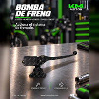 BOMBA DE FRENO DE METAL (MANECILLAS) A/R/ GXT-200 / KMF-200 / XM-200 / GYA-200 / UM-200 (UNIVERSAL)