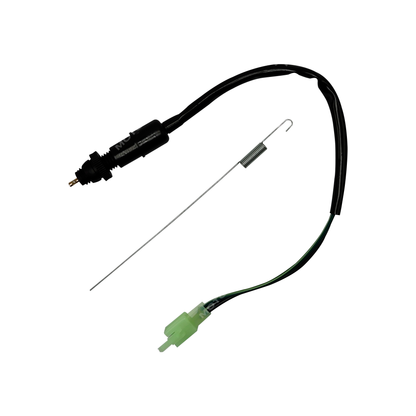 Bulbo de freno universal trasero de KM Motos, con vista del componente y conexiones para sistema de freno.