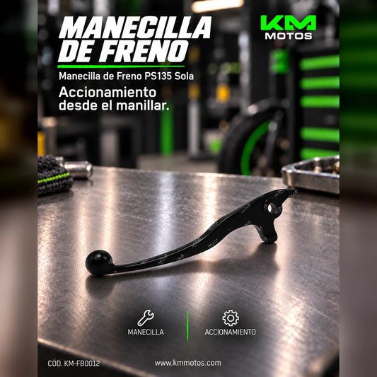 Manecilla de freno PS135 Sola de la marca Senli, pieza de repuesto para motocicletas, visible en la imagen.