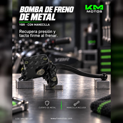 BOMBA DE FRENO DE METAL YBR (MANECILLAS) — KM-FB0127 | KM Motos