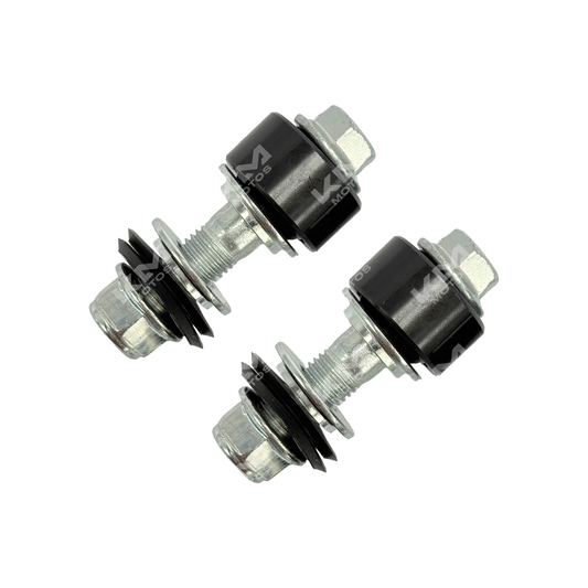 Bujes de monoshock GXT/KMF con tornillos de montaje de KM Motos, componentes resistentes para suspensión de motocicleta.