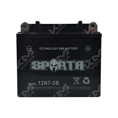 BATERIA 12N7-3B SELLADA SPARTA/HAOJUE150,RKS150,RC150,FT150,FT150GT,ATV150,ATV200,ATV180