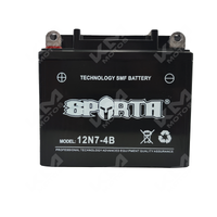 BATERIA 12N7-4B SELLADA SPARTA/GENESIS HJ125,FT150,FT200,GSR-3,EN125,SD150,VESPA,TZE 150