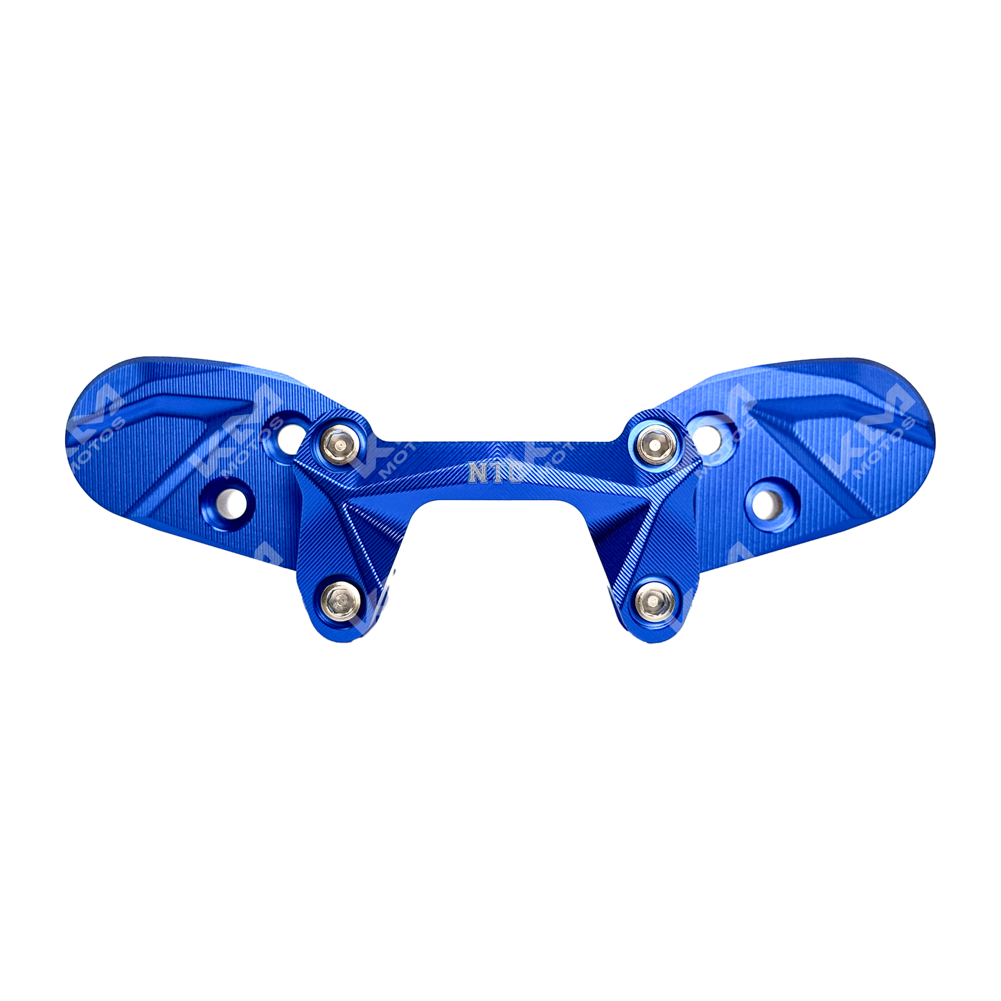 Base de timón izquierda y derecha para NS200 Pulsar, compatible con motos KMMOTOSHN, en color negro con detalles.
