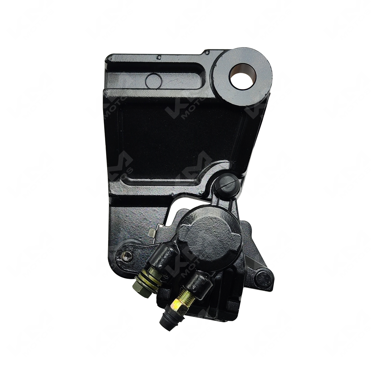 Caliper trasero NS200/AS200 Pulsar de KM Motos, mordaza, en color negro para freno de motocicleta.