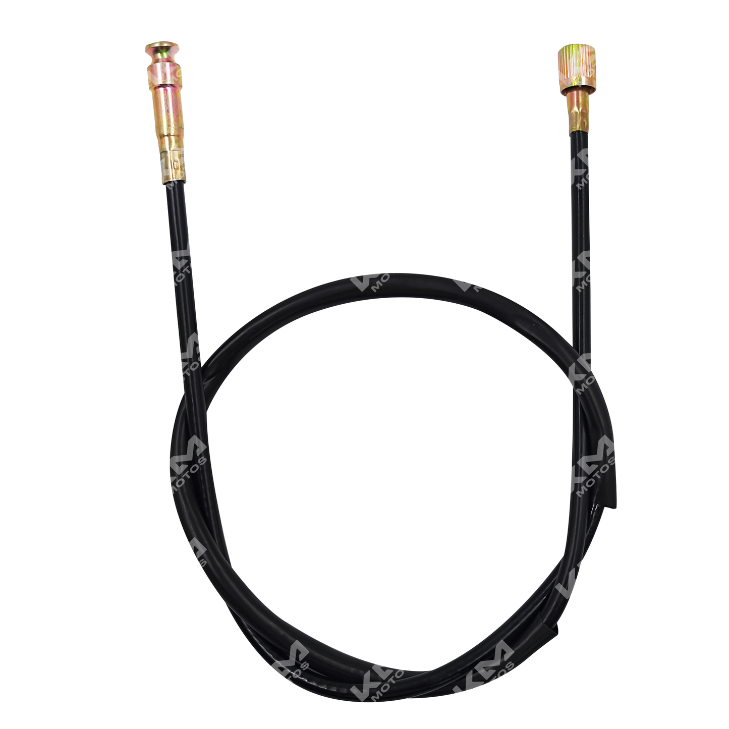 Cable de velocímetro KM Motos XM/CG200 normal, con conector y carcasa negra, para montaje de velocímetros de motos.