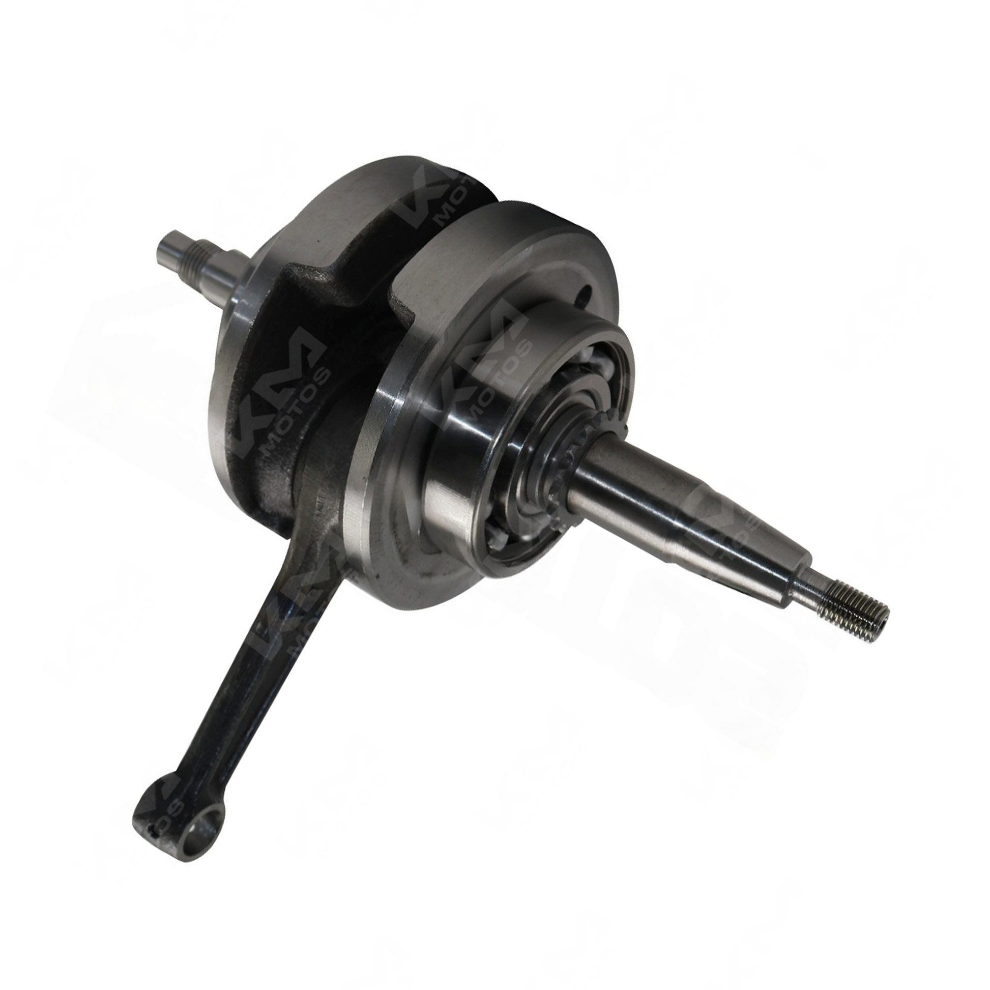 Cigüeñal para motocicleta Suzuki GN125F de KM Motos, componente de motor en vista cercana, pieza metálica y duradera