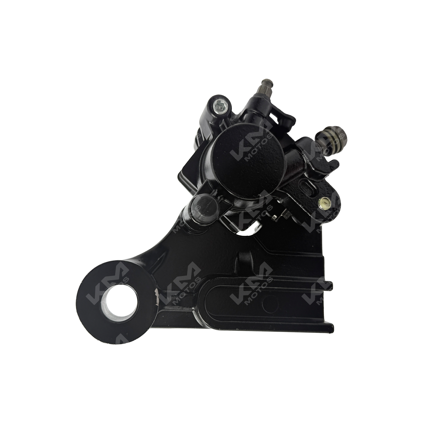 Caliper de freno trasero KM Motos SX3 250, GXT250 o KMF250, mostrando detalles del componente de freno.