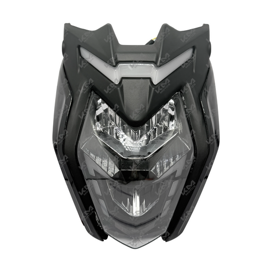 Carena completa para loncin CR5/Italika 250Z con control de celular, en color negro, de la marca KMMOTOS.