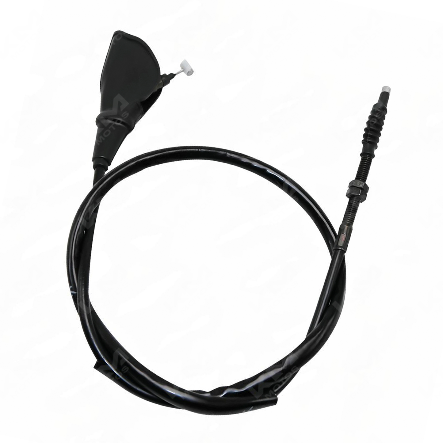 Cable de embrague KMMOTOS BM150, vista detallada del cable de clutch para motocicleta en color negro.