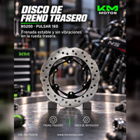DISCO DE FRENO NS200/PULSAR 160 PULSAR TRASERO