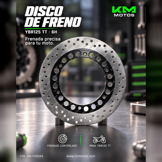 DISCO DE FRENO YBR125 TT (6H) — KM-FD0024 | KM Motos