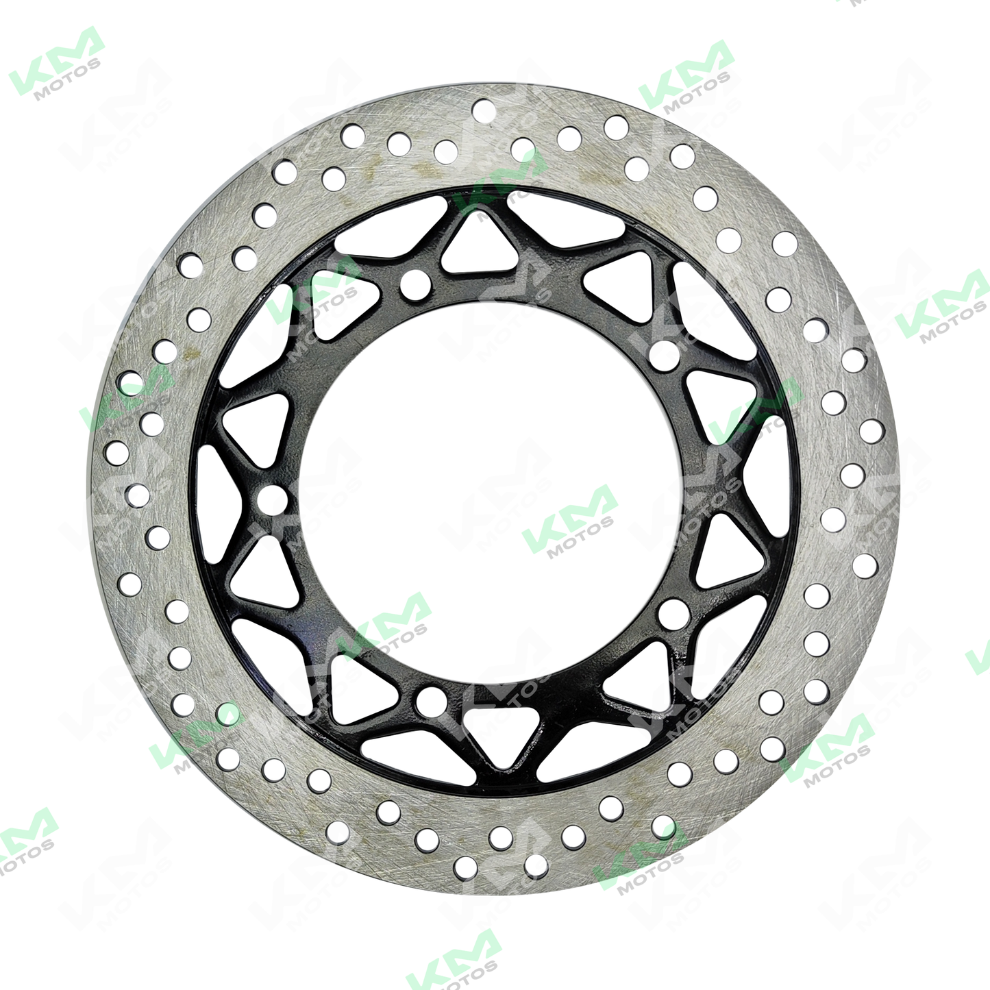 Kit de tracción con disco de freno para YBR125, marca KM Motos, compatible con modelo 5H, visible en la imagen.