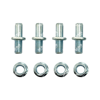 Tornillos de catarina KM Motos para CG125, FT150 y GYA, en caja con varios tornillos de metal y roscas.