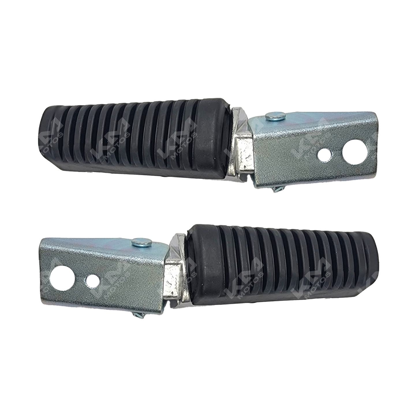 Estribo trasero para Honda TX200 y HJ con pescante, de la marca KM Motos, muestra estructura de metal resistente.