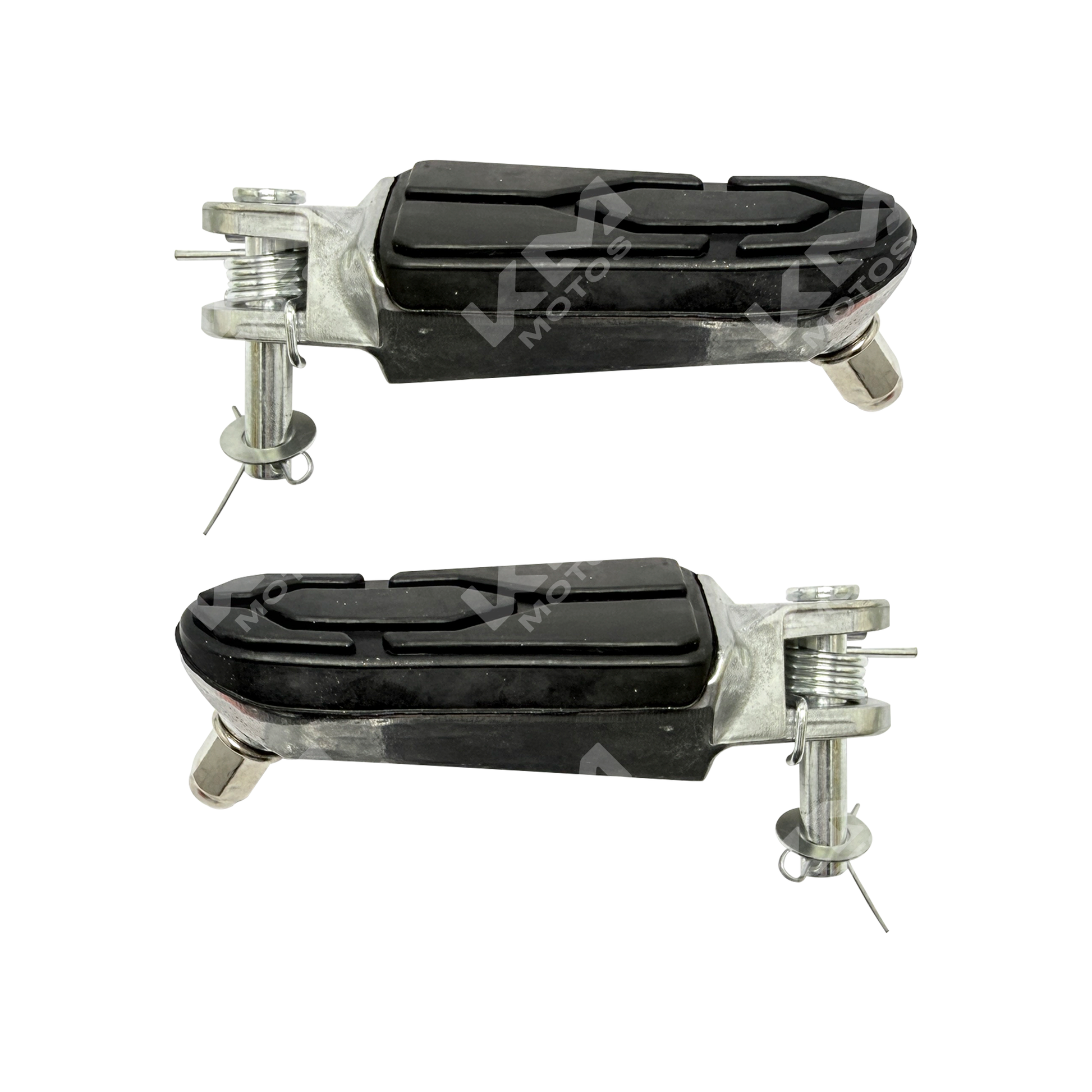 Base de estribo delantera para NS200 de KM Motos, soporte resistente y compatible con motocicletas.