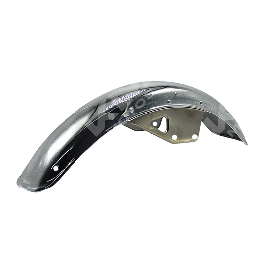 Guardafango delantero para motocicleta GN125, color negro, muestra la pieza de plástico resistente para protección delantera