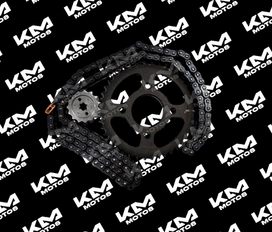 Kit de tracción para Pulsar 180 de la marca Senli, muestra componentes del kit de arrastre en la imagen.