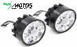 Luces LED redondas Senli de 6 piezas, iluminación LED de color rojo, en par, para decoración y señalización.