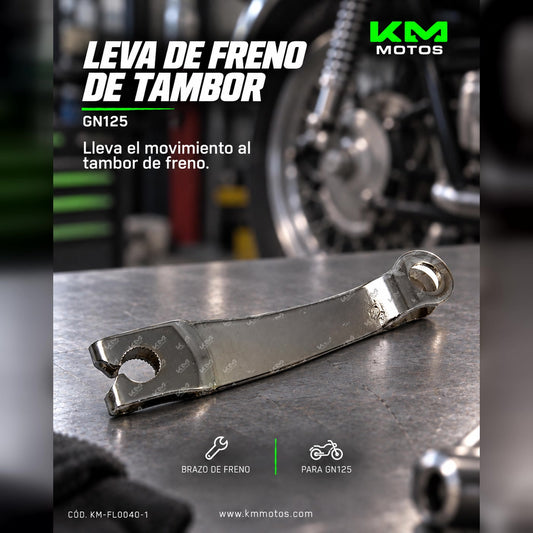 Leva de Freno GN125 (BRAZO de Freno) — KM-FL0040-1 | KM Motos