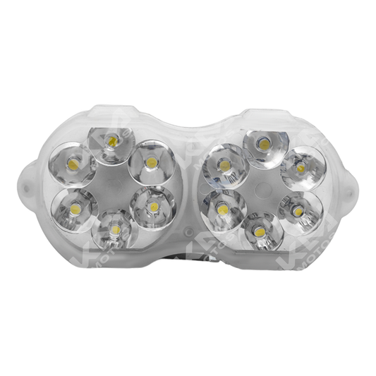 LUZ LED 12P TRANSPARENTES + FLASH - KMMOTOSHN