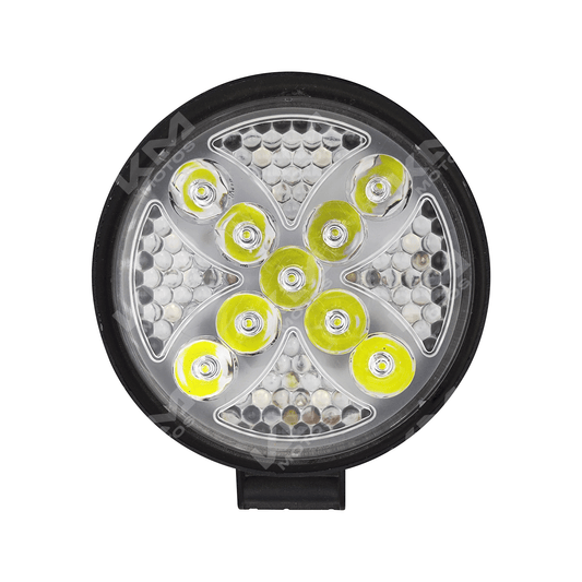 LUZ LED 12P REDONDO P/CAR + FLASH - KMMOTOSHN
